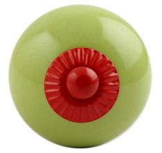 Lime Round Red Fitting Ceramic Knob